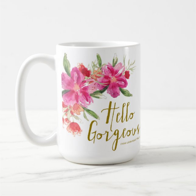 Hola taza floral magnífica (Izquierda)