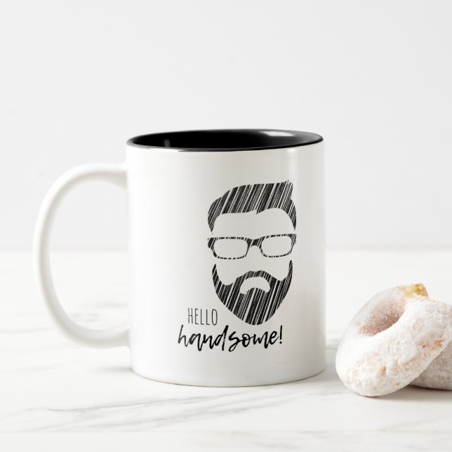 Hola taza hermosa del Dos-Tono del inconformista (Con donut)