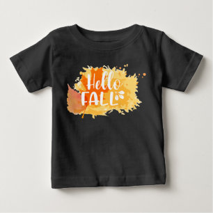 Hola Tee de bebé de otoño, camiseta de otoño para