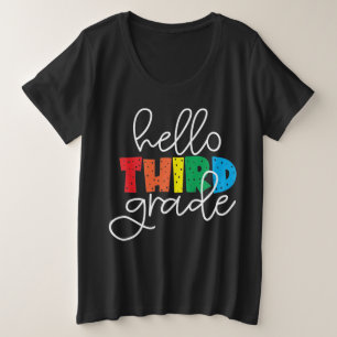Hola tercer grado - Cute colorido de vuelta a la e