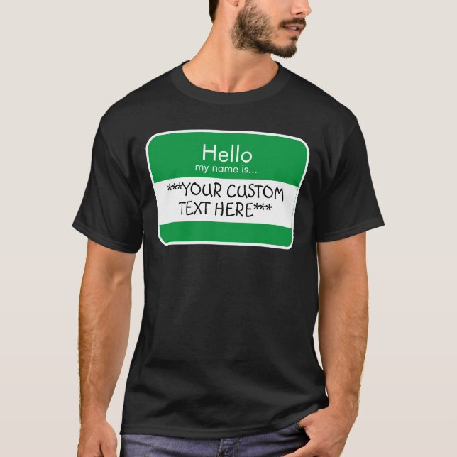 Hola... ***TEXTO PERSONALIZADO*** Camiseta con pla (Anverso)