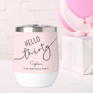 Hola treinta cumpleaños 30 con letra moderna