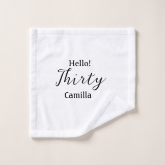 Hola treinta cumpleaños nombre simple minimalista