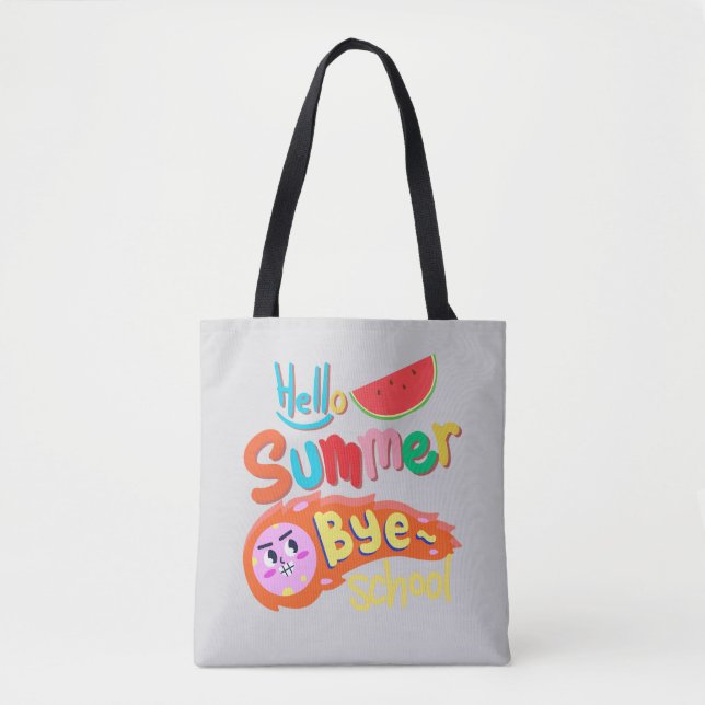 Hola Verano Adiós Bolsa de Mano Arte Escolar (Anverso)