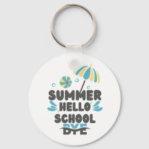 Hola Verano Adiós Escuela Llavero de Acrílico