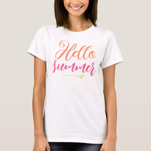 "Hola verano camiseta | Sunshine & Fun Graphic Tee (Anverso)