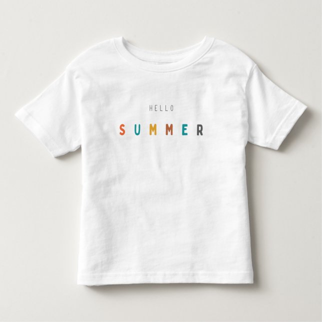 hola verano. Camisetas para niños pequeños (Anverso)
