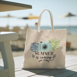Hola verano con tipografía Bolsa de Tote tropical