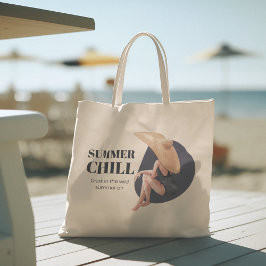 Hola verano con tipografía Bolsa de Tote tropical