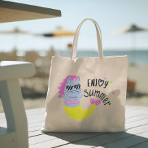 Hola verano con tipografía Bolsa de Tote tropical