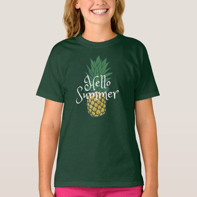 Hola verano piña camiseta (Anverso)