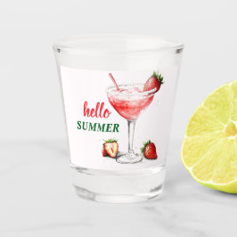Hola Verano | Vaso de Chupito de Cóctel de Fresa