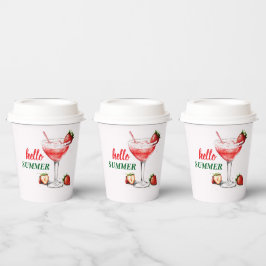 Hola Verano | Vaso de Papel Cóctel de Fresa