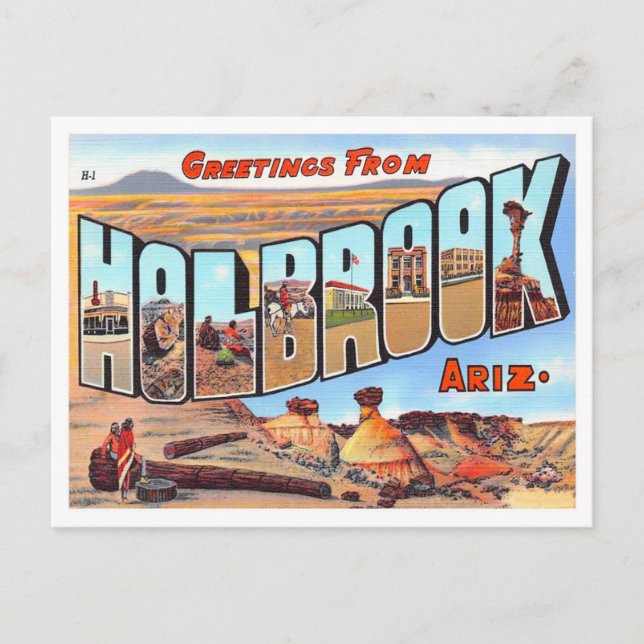 Holbrook, tarjeta postal de las grandes letras ant (Anverso)