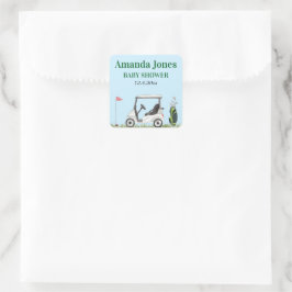 Hole In One Golf Baby Shower Pegatina