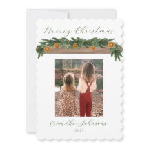 Holiday Citrus Garland - Tarjeta de Navidad, guión