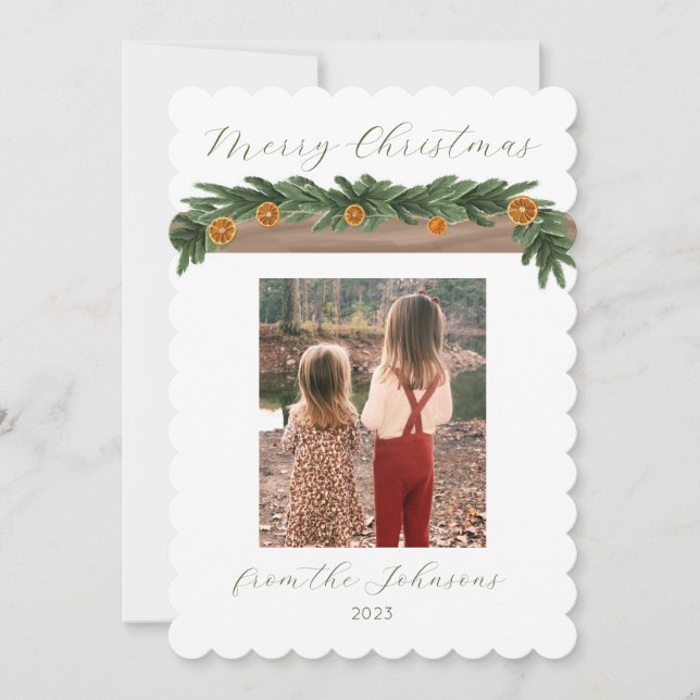 Holiday Citrus Garland - Tarjeta de Navidad, guión (Anverso)