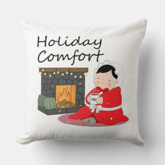 Holiday Comfort - Almohada decorativa con tema de 