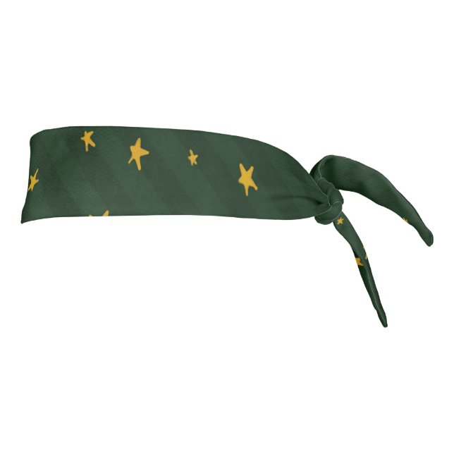 Holiday Green Yellow Star Stripe Christmas (Girar 90)