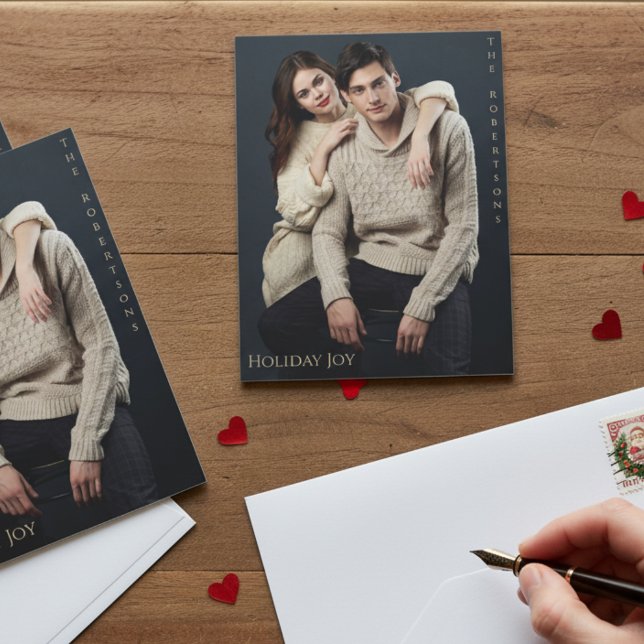 Holiday Joy Modern Elegant Magnetic Photo Holiday  (Subido por el creador)
