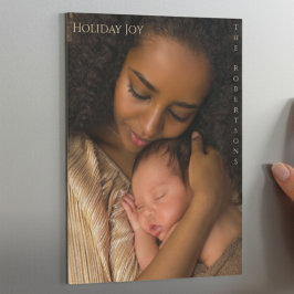Holiday Joy Modern Magnetic Photo Christmas