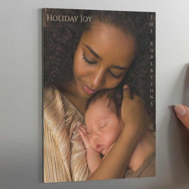Holiday Joy Modern Magnetic Photo Christmas (Subido por el creador)