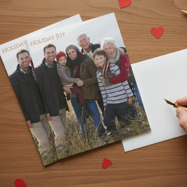 Holiday Joy Modern Warm Magnetic Photo Holiday 