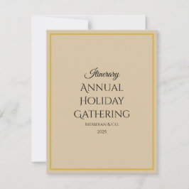 Holiday Luxe Christmas Event Program | Itinerary