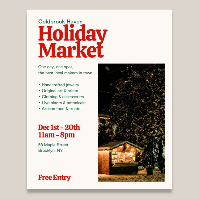 Holiday Market Retro Photo Flyer (Subido por el creador)