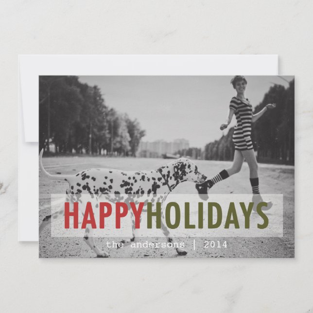 HOLIDAY MODERNO | TARJETA DE FOTOGRAFÍA DE VACACIO (Anverso)