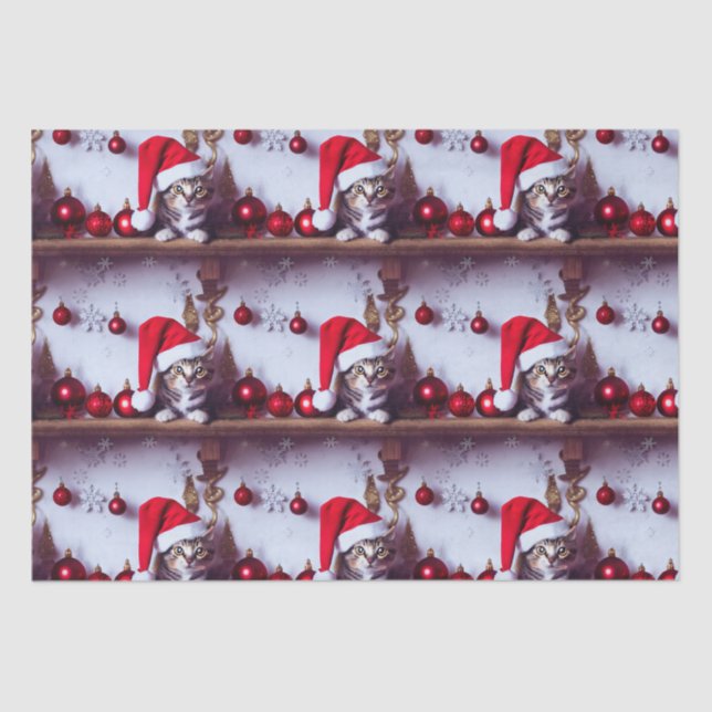 Holiday Shelf Kitty - Papel para el tejido del gat (Anverso)