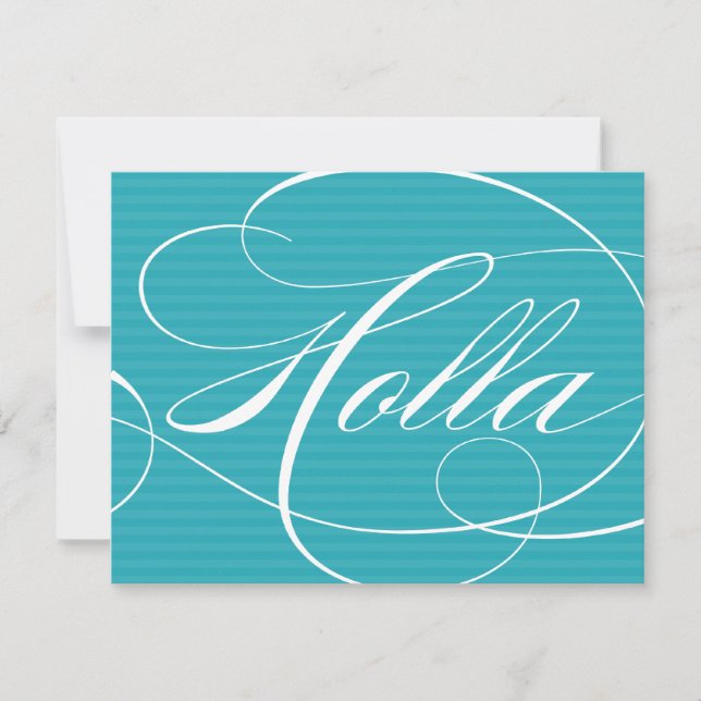 HOLLA BLUE SCRIPT | Tarjetas pequeñas (Anverso)
