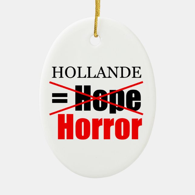 Hollande No Esperanza = Horror - Ornamento Oval (Frente)