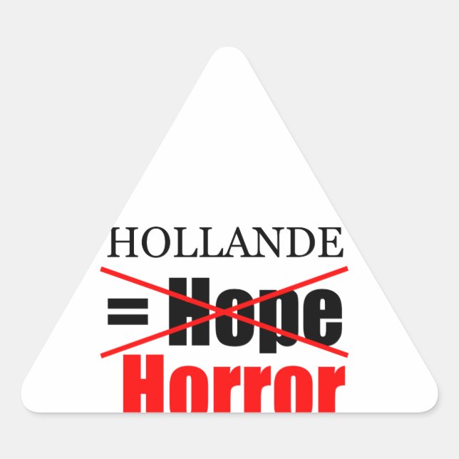 Hollande No Esperanza = Horror - Pegatina de T (Anverso)