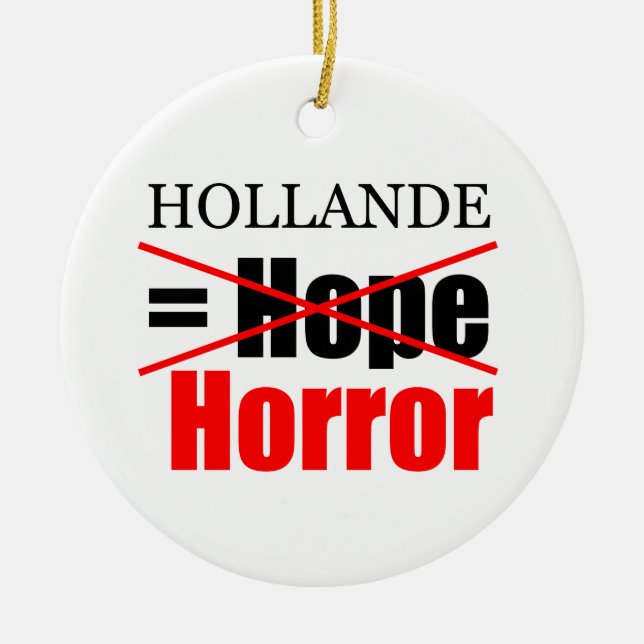 Hollande No Esperanza = Horror - R Ornamento (Frente)
