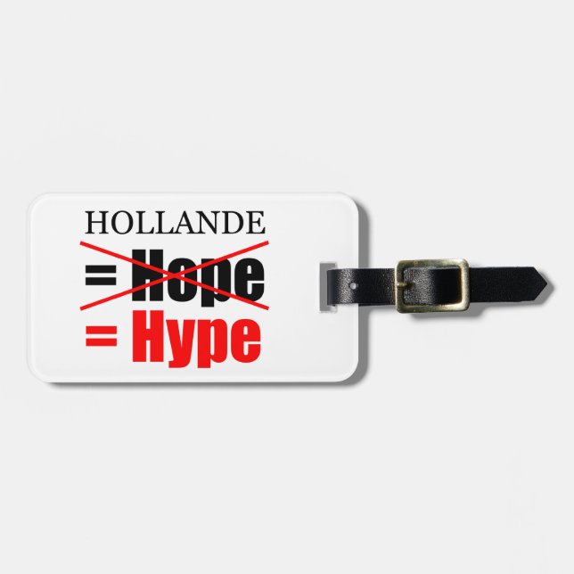 Hollande No Esperanza = Hype - Etiqueta de equipaj (Frente Horizontal)