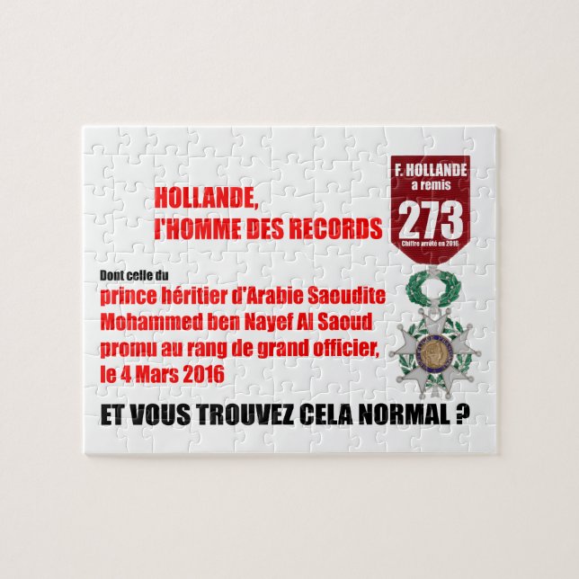 Hollande Record Legiones de honor - Rompecabezas (Horizontal)