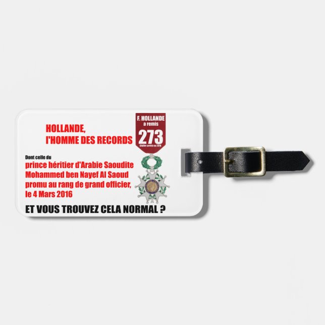Hollande Record Legions d'Honneur - Etiqueta de eq (Frente Horizontal)