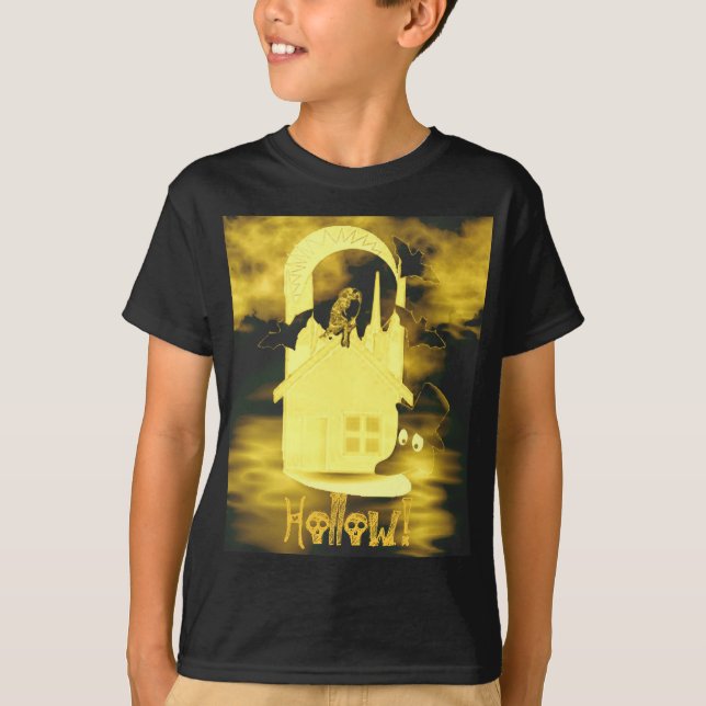 ¡Hollow! Camiseta oscura para niños (Anverso)
