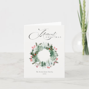 Holly Berries Pine Tree Red Navidad Wreath