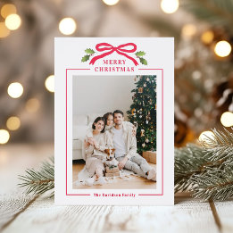 Holly Bow Merry Christmas