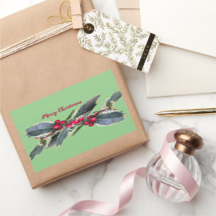 Holly Cust europeo. Pegatina verde