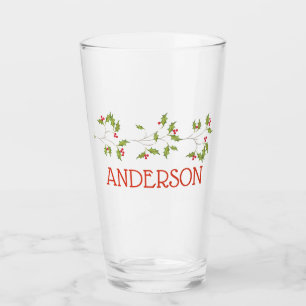 Holly Holiday Glass