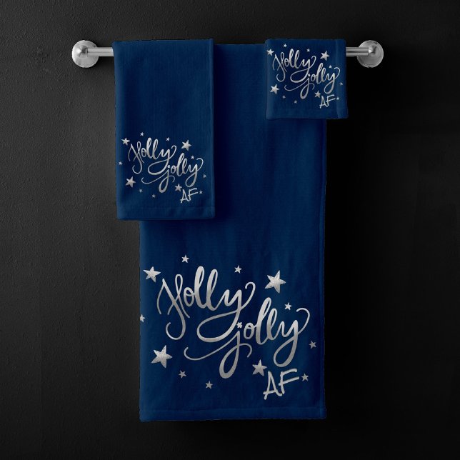 Holly Jolly AF | Guión de Relieve metalizado brill (Subido por el creador)