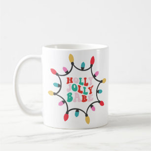 Holly jolly babe chritmas taza de café ligero