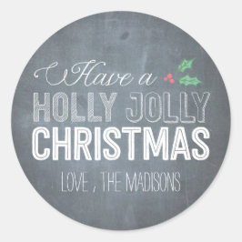 Holly Jolly Christmas Sticker o Sello para sobres