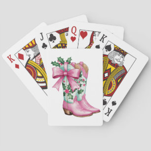 Holly Jolly Cowboy Boots Jugando Cartas