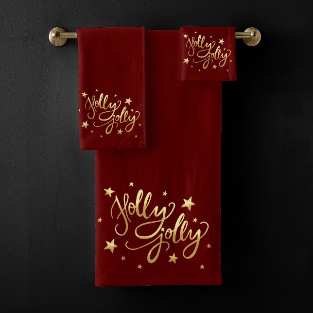 Holly Jolly | Elegante guión de Relieve metalizado (Subido por el creador)