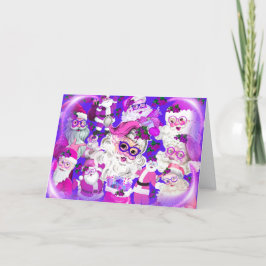 Holly Jolly Navidades tarjeta de felicitación Sant