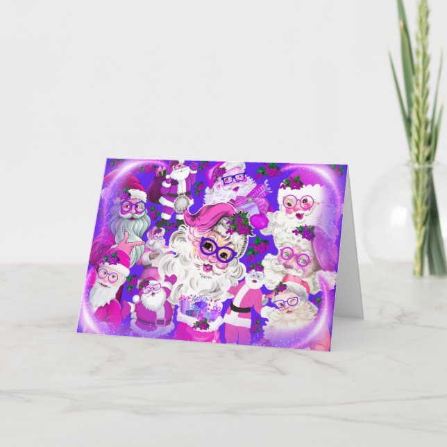 Holly Jolly Navidades tarjeta de felicitación Sant (Anverso)